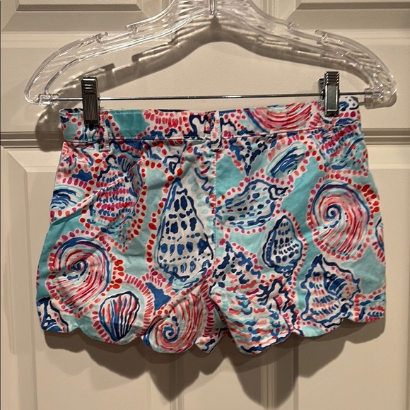 Lilly Pulitzer Ocean Trail Kids 12 Colorful Seashell Print Women's Shorts * - Picture 2 of 2